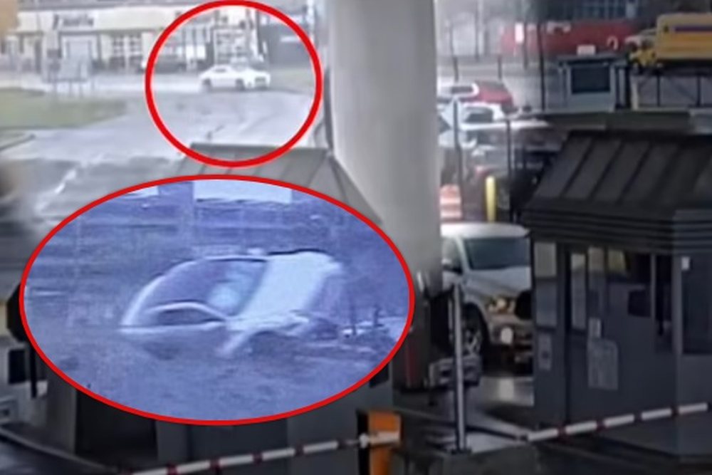 Footage emerges of how the luxury Bentley that set US-Canada customs on fire