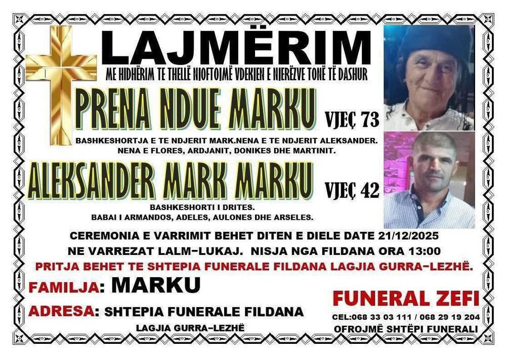 Tragjedi n&euml; Lezh&euml;, n&euml;na i jep fund jet&euml;s pas vdekjes s&euml;