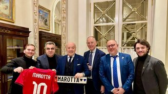 Ministri Blendi Gonxhja në Milano, takohet me presidentin e Interit, Marotta