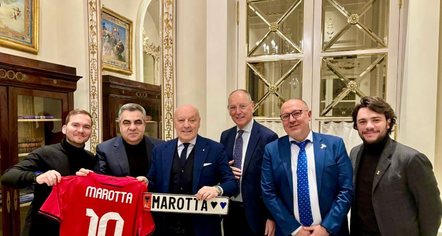 Ministri Blendi Gonxhja në Milano, takohet me presidentin e Interit, Marotta