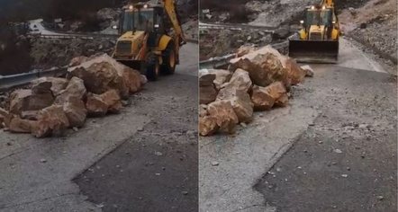 Rënie gurësh dhe masivesh shkëmbore në qarkun e Kukësit