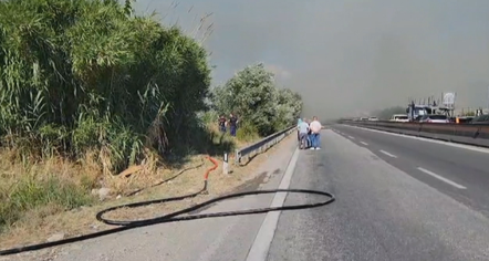 Zjarri në Shijak, vihen nën kontroll flakët. Autostrada u bllokua nga tymi