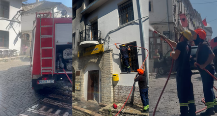 Zjarr në godinën e postës në Pazarin e Gjirokastrës