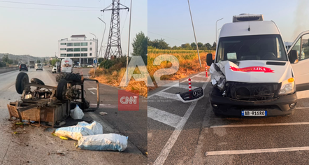 Aksident i rëndë në aksin Rrogozhinë-Lushnjë, një person përfundon te Trauma