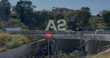 Aksident i rëndë në Sauk, kamioni bie nga mbikalimi në autostradë
