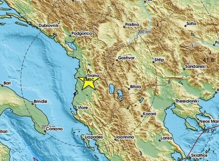 Lëkundje tërmeti në Tiranë e Elbasan