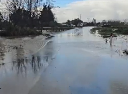 Vjosa bllokon rrugën e vjetër Fier-Vlorë