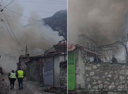 Zjarri përfshin banesën në Maliq 