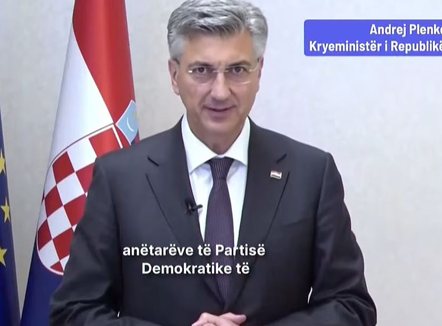 Kryeministri i Kroacisë përshëndet kuvendin e PD: Suksese mikut tim Berisha! Ndajmë orientimin pro-europian 