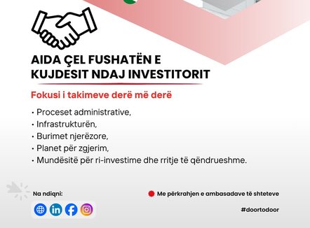 Fushata e përkujdesjes ndaj investitorëve të huaj, AIDA takime derë më derë gjatë qershorit