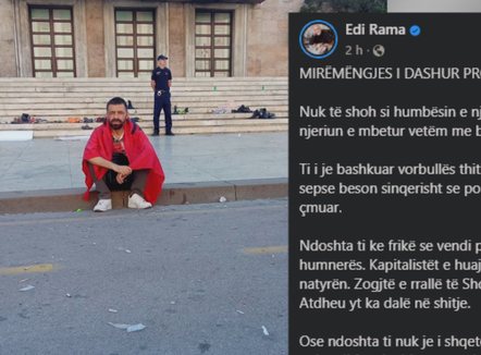 Mbetur vetëm në bulevard Rama i shkruan protestuesit: Te ty shoh hallet e mia, eja tek unë