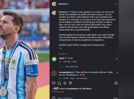 Fundi i një epoke të lavdishme, Messi nuk e fsheh dhimbjen: Krenar për këtë skuadër