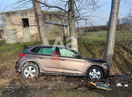 Makina del nga rruga dhe përplaset me pemët, 2 të plagosur në Maliq