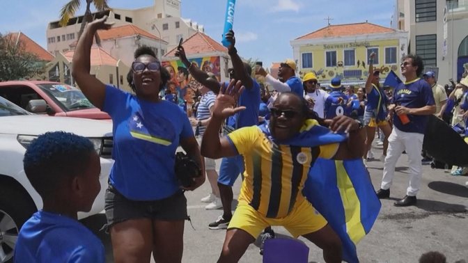U mundën me 7 gola, tifozët e Curaçao-s shpërthejnë në festë për golin kundër Gjermanisë