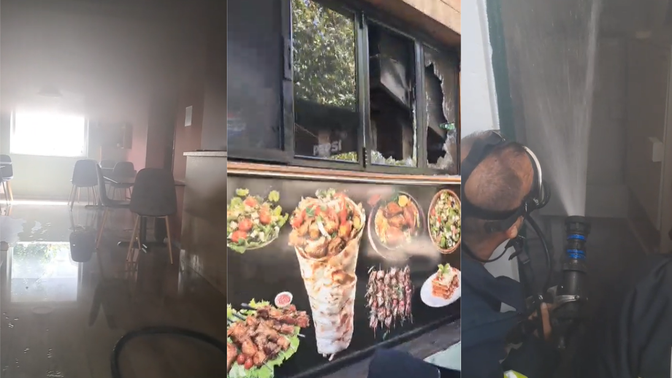 Zjarr në një “Fast Food” dhe pranë shkollës në Vlorë, ndërhyjnë forcat zjarrfikëse