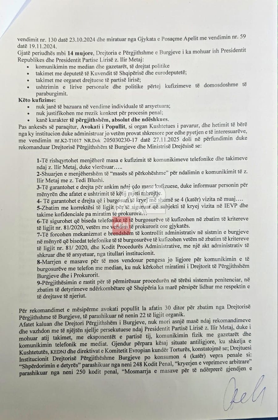 Meta depoziton në SPAK kallëzim penal ndaj drejtorit të