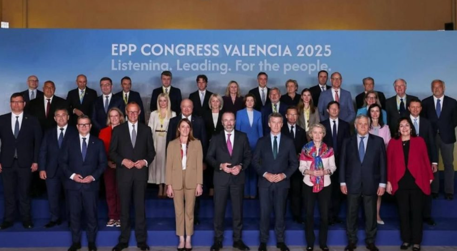 After the first day of the EPP Congress in Valencia, Sali Berisha at the