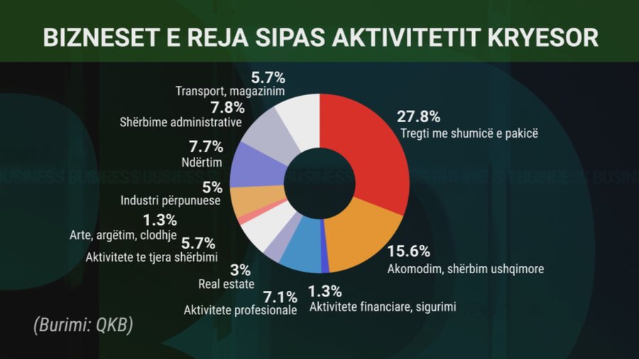 Sa është numri i bizneseve sipas qarqeve në vend?