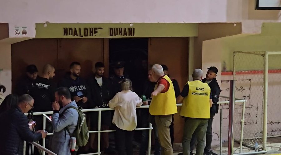 Observers contest a vote in Vlora, police remove them from the counting center