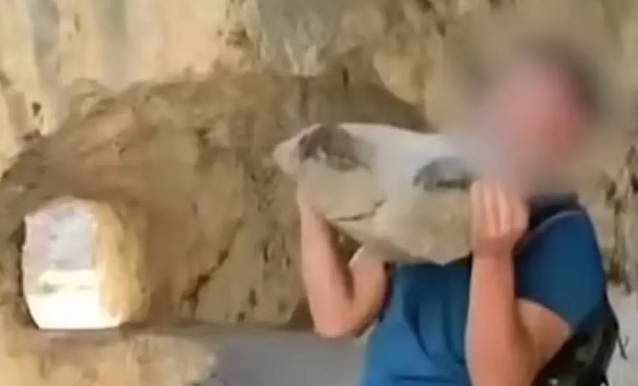 Throwing a stone from the canyon, the tourist risks a fine of 200,000 euros