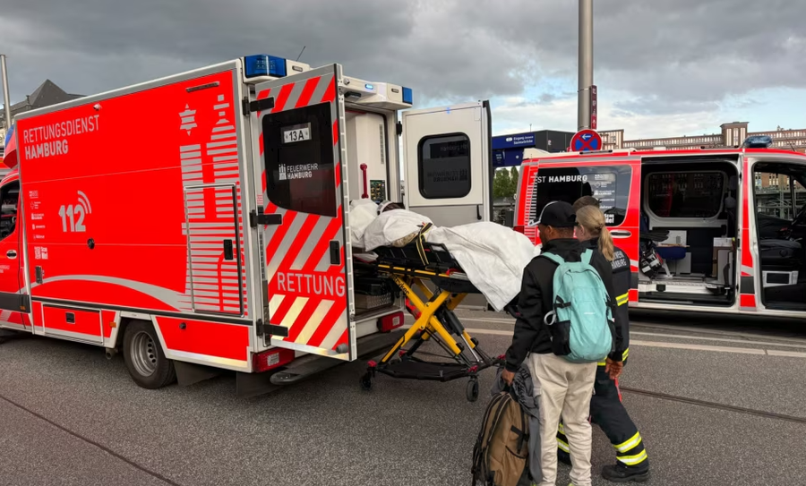 Knife attack at Hamburg train station leaves at least 12 injured
