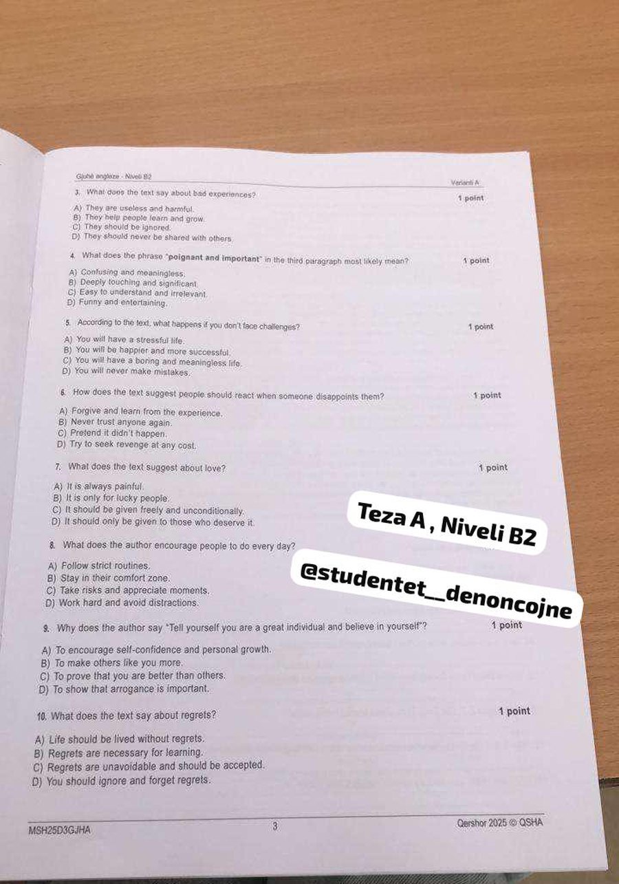 State Matura, 40 minutes from the start of the exam, the English thesis is
