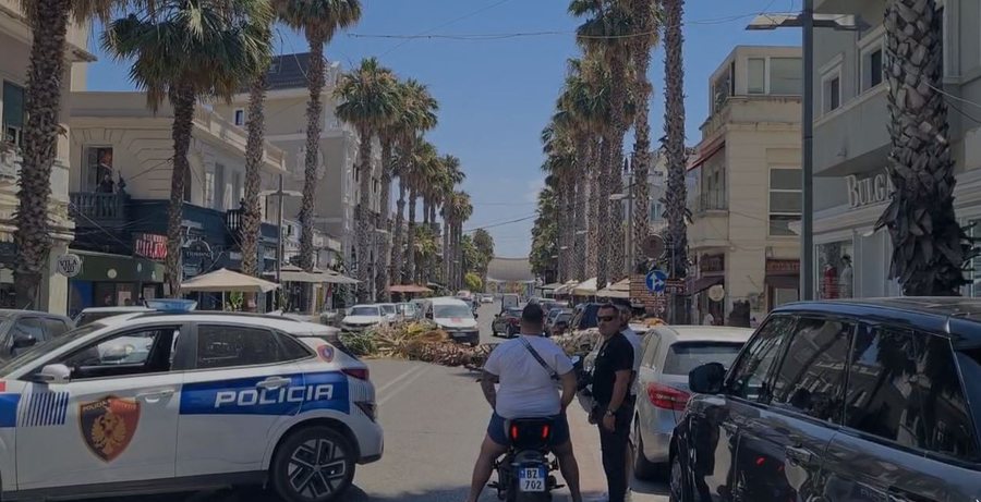 Rrëzohet palma në mes të bulevardit në Durrës,