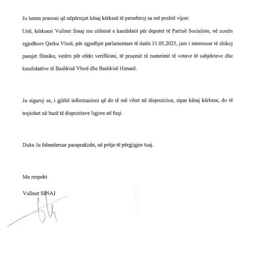 Vullnet Sinaj del kundër porosisë së Ramës: Të hapen