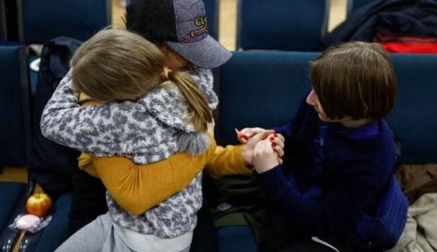 Children in Ukraine and Russia reunite with their families