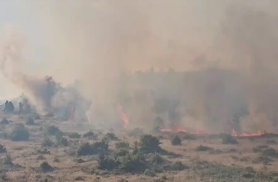 Situatë e rëndë nga zjarri në aksin Kapshticë-Bilisht