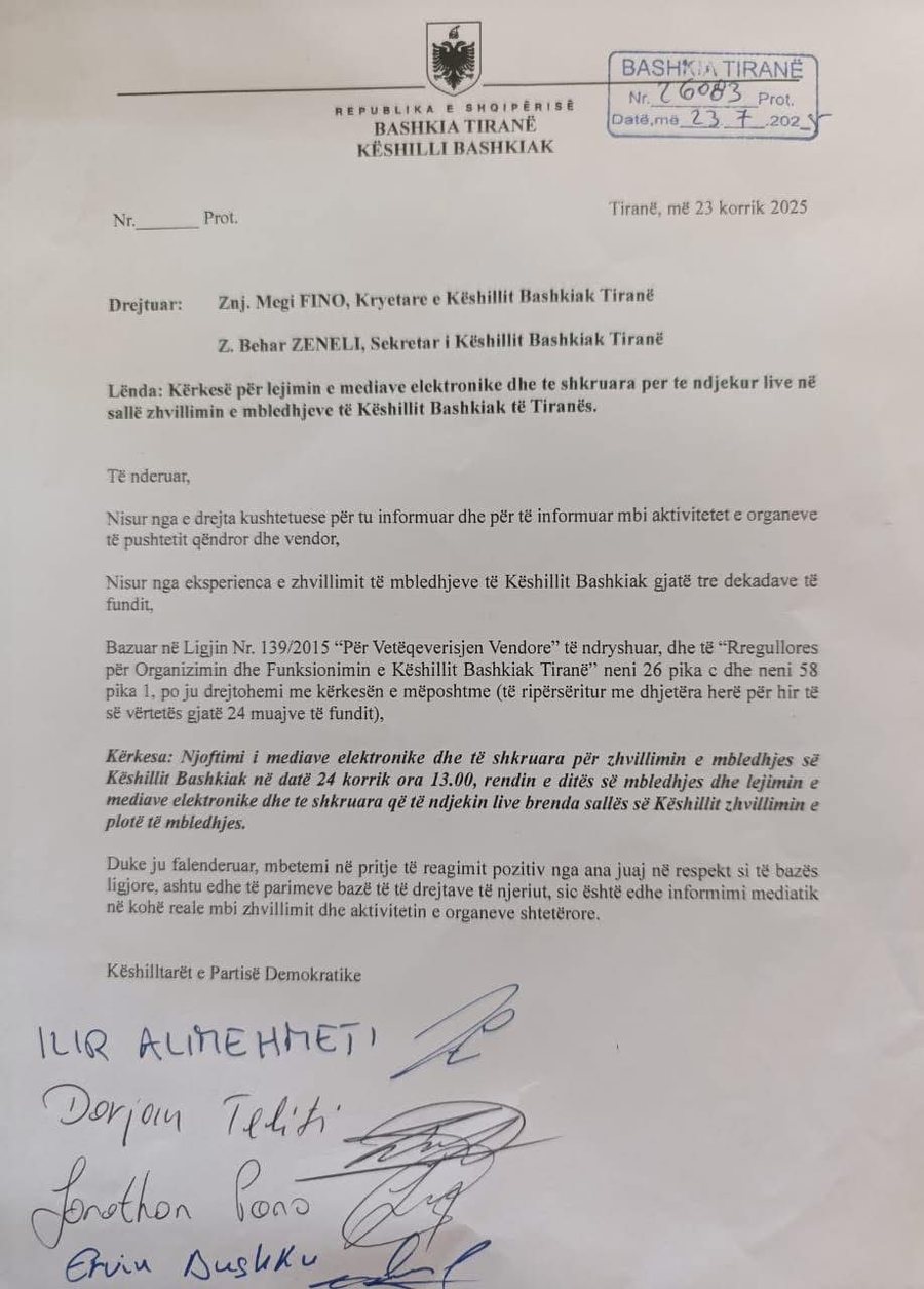 Këshilltarët e PD kërkesë Megi Finos: Të lejohen mediat