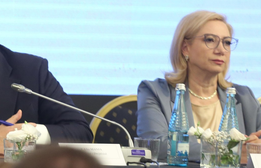 The President of the Constitutional Court, Holta Zaçaj, at the
