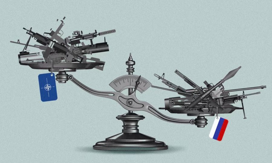 Is Russia producing more weapons than NATO?