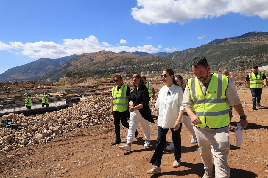 Godfather at the construction site of the Vjosa Visitor Center: Spaces dedicated