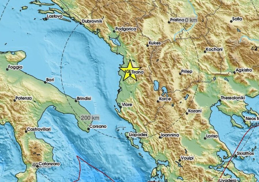 Earthquake tremors in Tirana