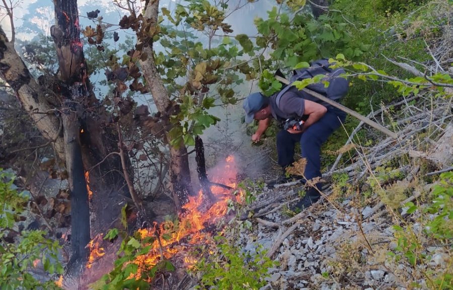 Riaktivizohet zjarri në Skërficë, në ndihmë dhe ushtria