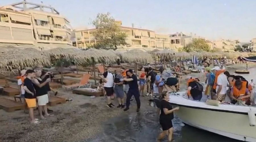 Ferry with 114 people on board runs aground in Greece