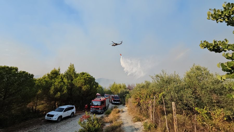 3 vatra zjarri aktive në vend, dy avionë dhe mbi 400 forca në