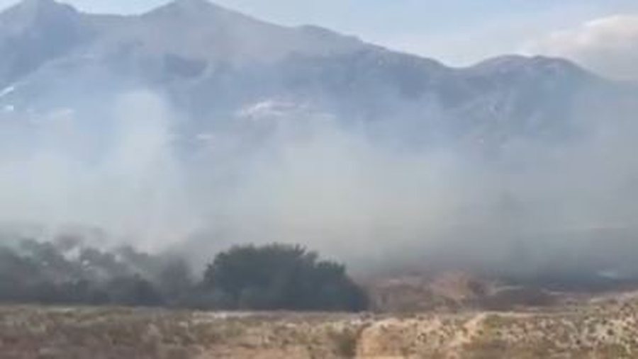 Zjarr në fshatin Vajzë të Vlorës, ja si paraqitet situata