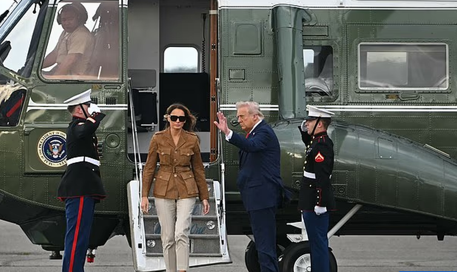Ulje emergjente në Luton, helikopteri me Trump dhe Melania në bord