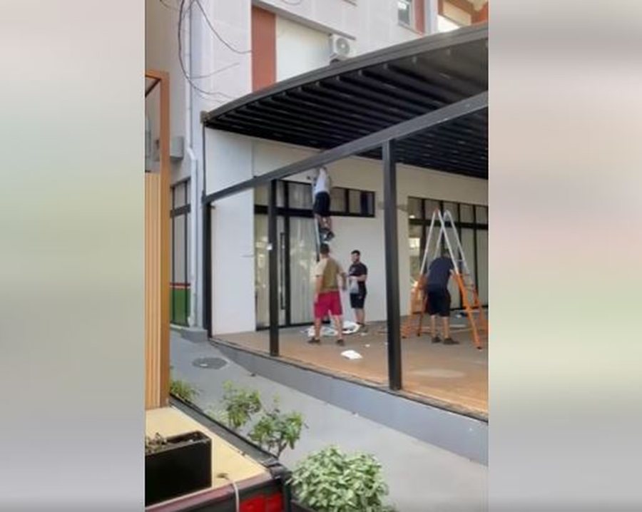 Rama ndan pamje nga aksioni për lirimin e hapësirave publike në