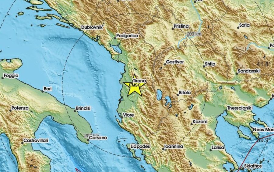 Lëkundje tërmeti në Tiranë e Elbasan