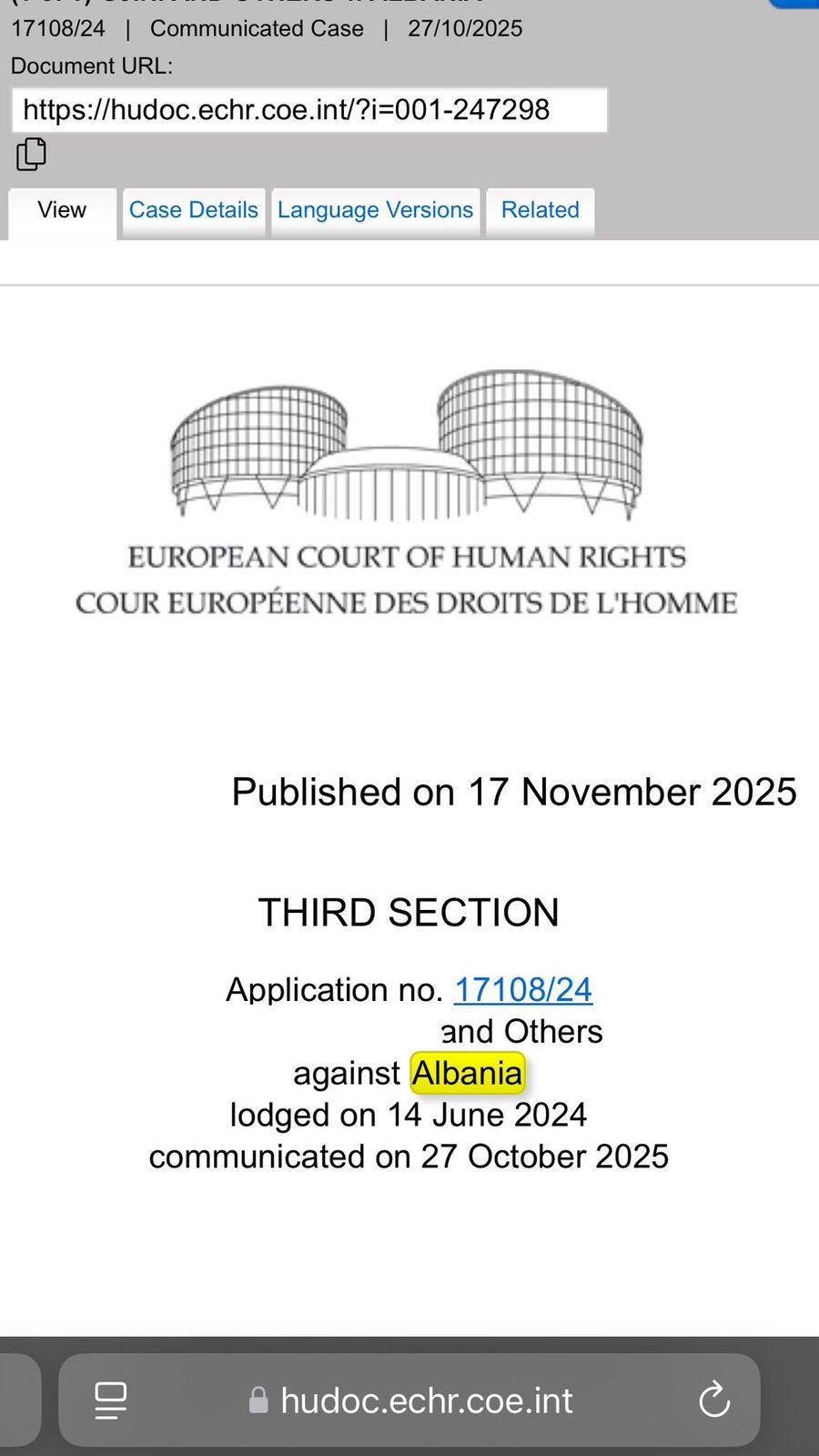 Kërkuan shfuqizimin e ligjit, Strasburgu merr në shqyrtim