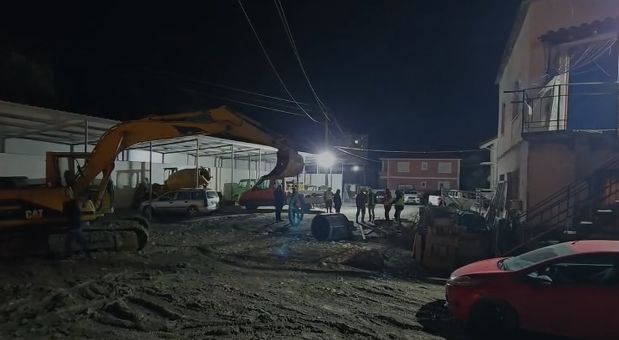 Dëmtimi i linjës së furnizimit me ujë në Vlorë,