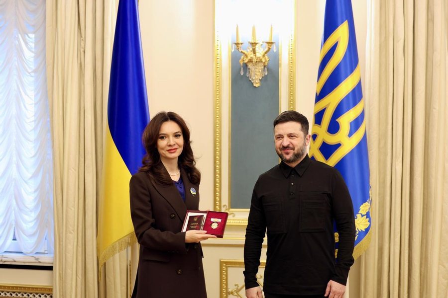 Zelensky dekoron Spiropalin n&euml; Kiev me Urdhrin e Lart&euml; Shtet&euml;ror