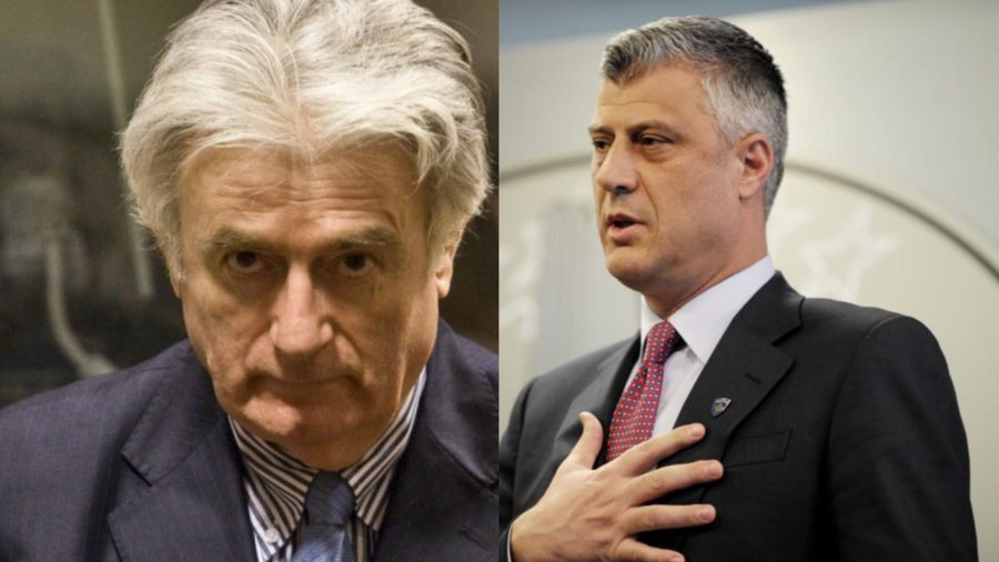 "Maskarenj! 45 vite burg Tha&ccedil;it, 40 vjet kasapit Karaxhi&ccedil;. Ku