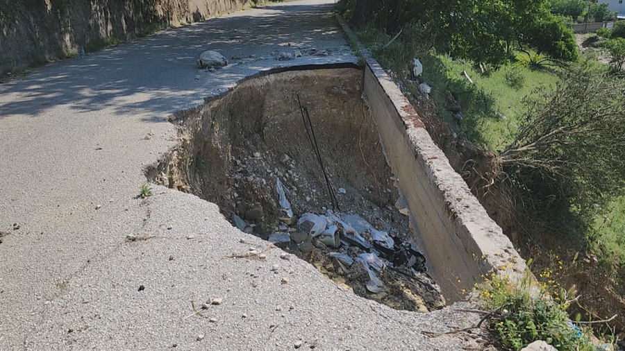 D&euml;met n&euml; Lazarat, n&euml; vend t&euml; rrug&euml;s nj&euml; grop&euml;