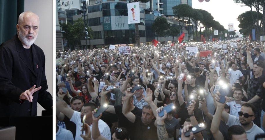 Rama krahason protestuesit me nazist&euml;t dhe &ldquo;Agimin e