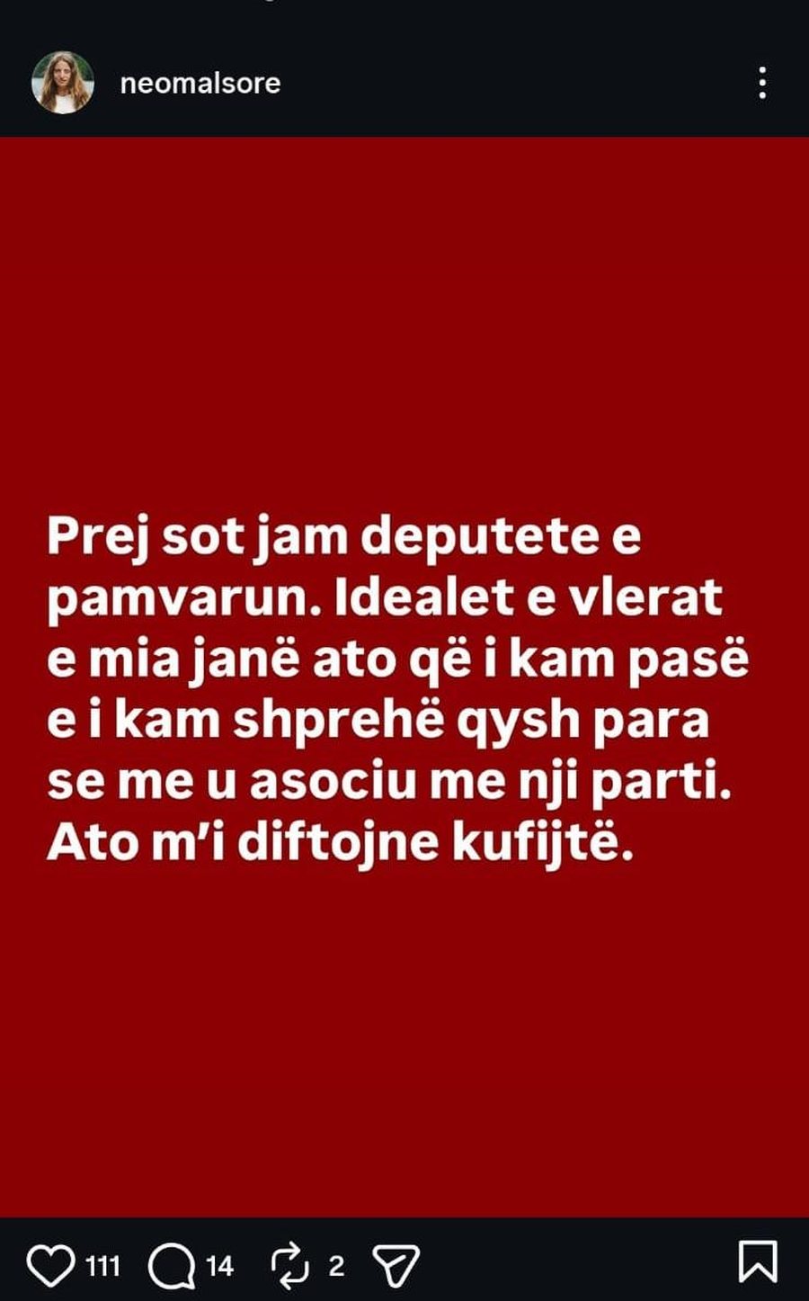 &ldquo;Neomal&euml;sorja&rdquo;  largohet nga grupi parlamentar i PS: Jam