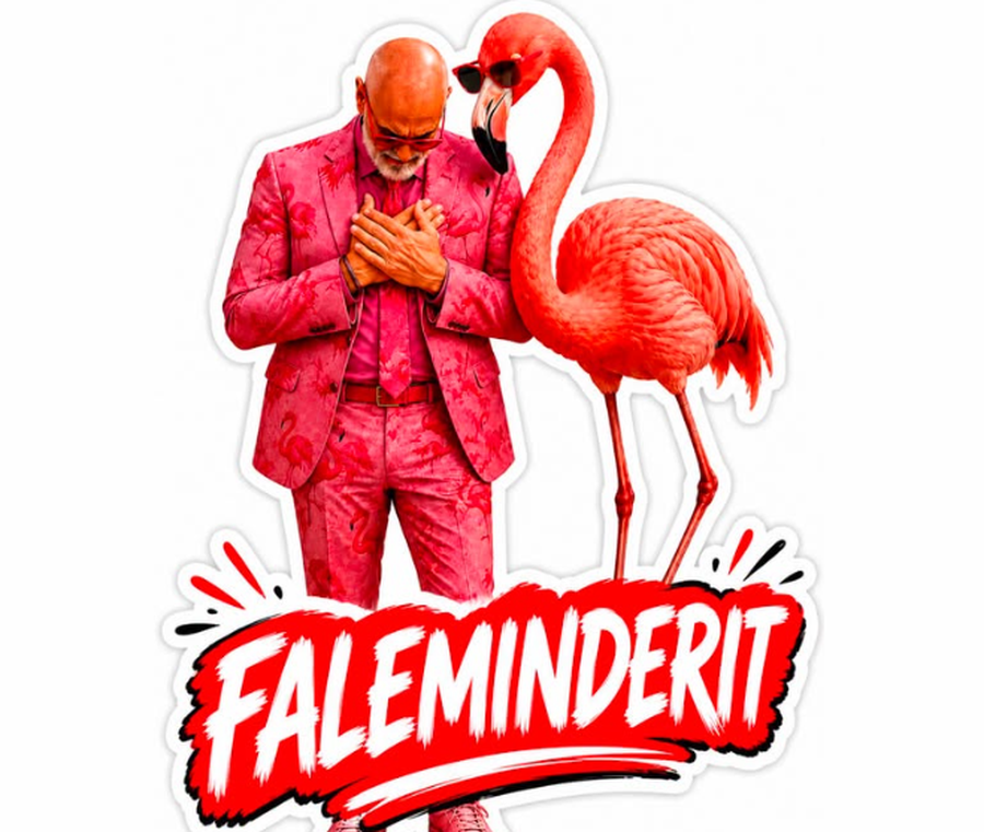 Sot feston 62-vjetorin, Rama poston foto me flamingo: Urrejt&euml;sit m&euml;